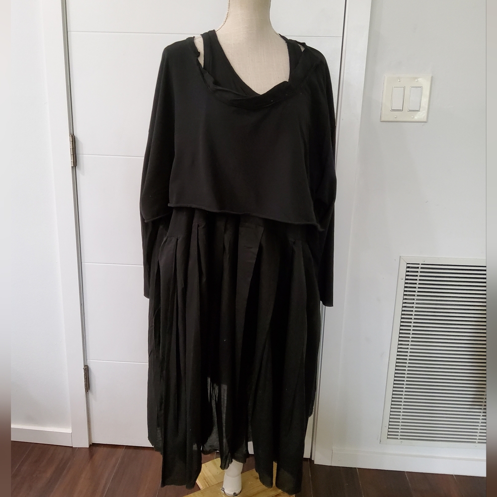 RUNDHOLZ Dip Layered Cotton Midi Dress Size OS - Picture 3 of 13